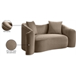 Meridian Furniture Destin Taupe Velvet Loveseat