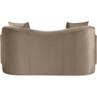 Meridian Furniture Destin Taupe Velvet Loveseat