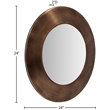 Meridian Furniture Sphere Brown Iron Framed Mirror