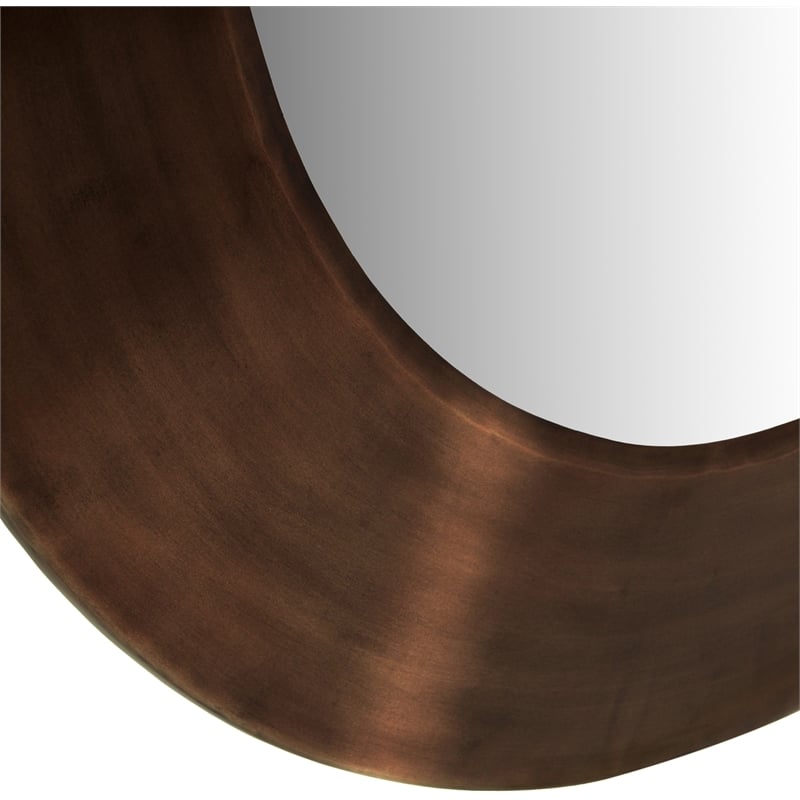 Meridian Furniture Sphere Brown Iron Framed Mirror
