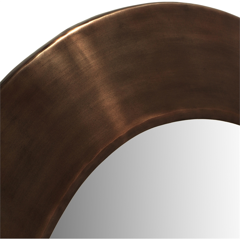 Meridian Furniture Sphere Brown Iron Framed Mirror