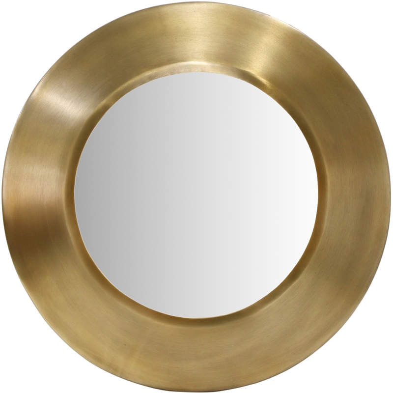Meridian Furniture Sphere Gold Iron Framed Mirror