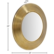 Meridian Furniture Sphere Gold Iron Framed Mirror