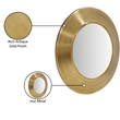 Meridian Furniture Sphere Gold Iron Framed Mirror