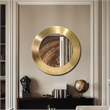 Meridian Furniture Sphere Gold Iron Framed Mirror