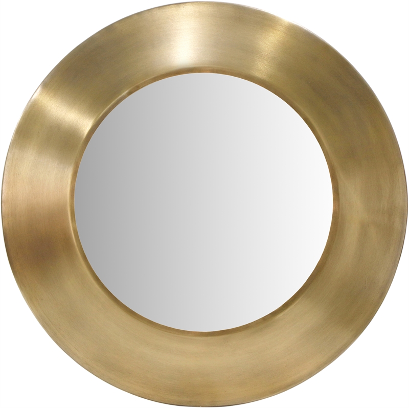 Meridian Furniture Sphere Gold Iron Framed Mirror