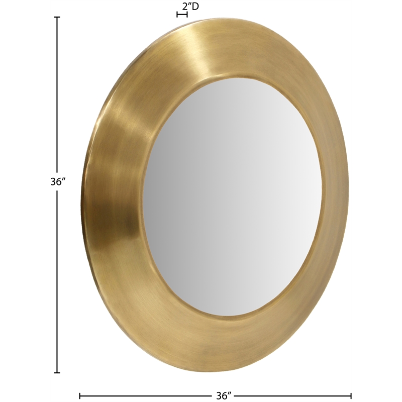Meridian Furniture Sphere Gold Iron Framed Mirror