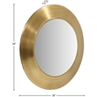 Meridian Furniture Sphere Gold Iron Framed Mirror
