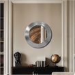 Meridian Furniture Sphere Silver Iron Framed Mirror