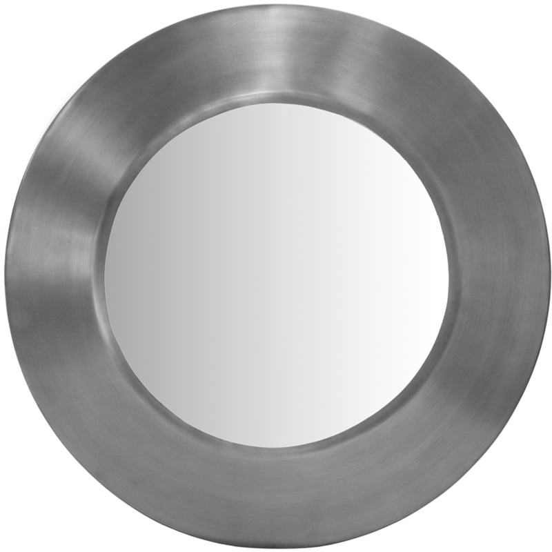 Meridian Furniture Sphere Silver Iron Framed Mirror