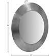 Meridian Furniture Sphere Silver Iron Framed Mirror