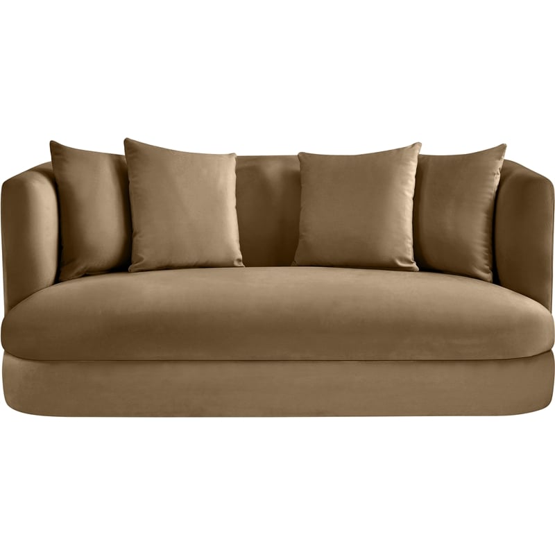 Meridian Furniture Alder Beige Velvet Loveseat