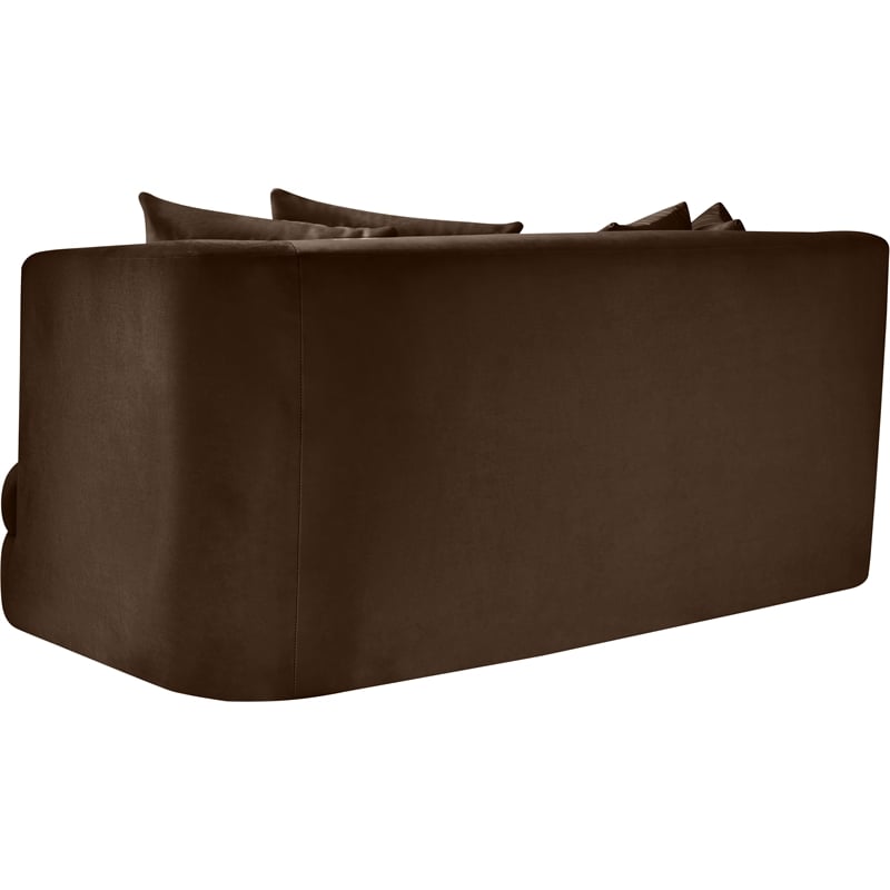 Meridian Furniture Alder Brown Velvet Loveseat