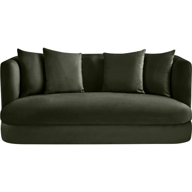 Meridian Furniture Alder Green Velvet Loveseat