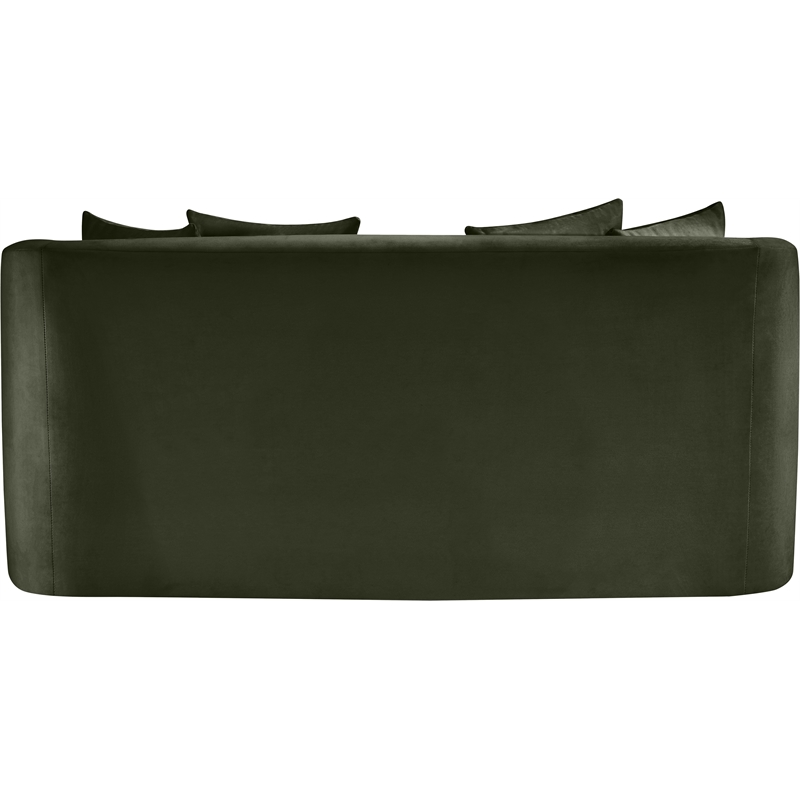 Meridian Furniture Alder Green Velvet Loveseat