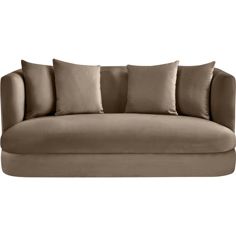 Meridian Furniture Alder Taupe Velvet Loveseat