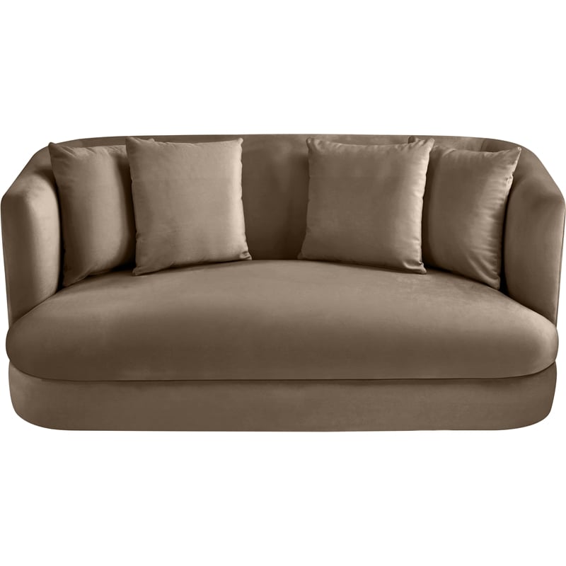 Meridian Furniture Alder Taupe Velvet Loveseat