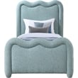 Meridian Furniture Gavin Blue Chenille Fabric Twin Bed