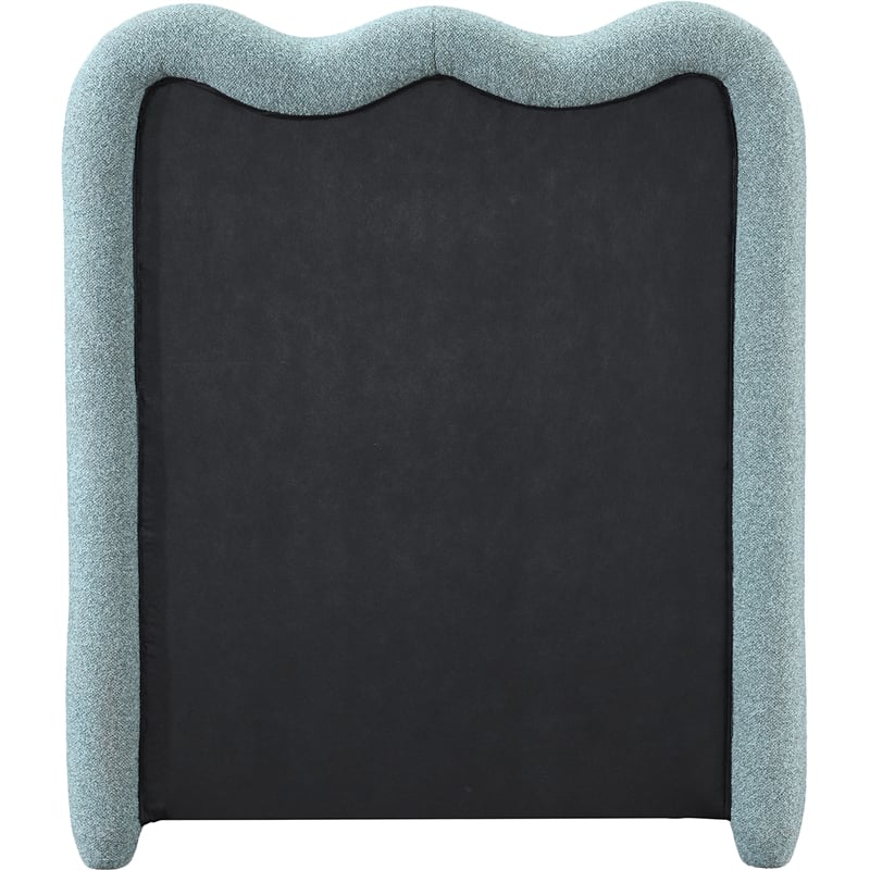 Meridian Furniture Gavin Blue Chenille Fabric Twin Bed