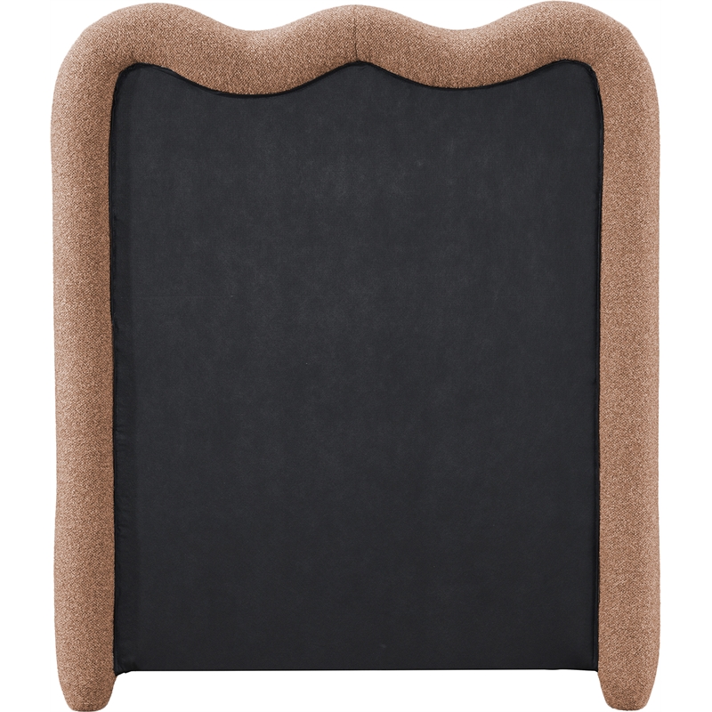 Meridian Furniture Gavin Cognac Chenille Fabric Twin Bed