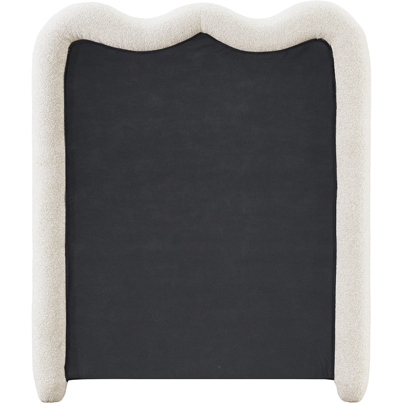 Meridian Furniture Gavin Cream Chenille Fabric Twin Bed