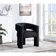 Meridian Furniture Riz Black Microsuede Corduroy Accent/Dining Chair