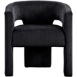 Meridian Furniture Riz Black Microsuede Corduroy Accent/Dining Chair
