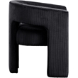 Meridian Furniture Riz Black Microsuede Corduroy Accent/Dining Chair