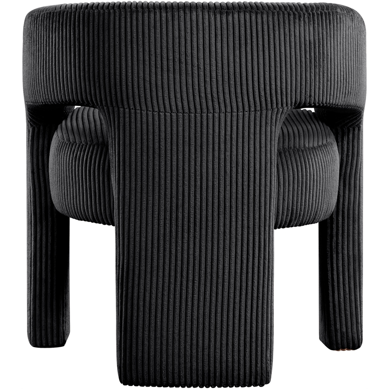 Meridian Furniture Riz Black Microsuede Corduroy Accent/Dining Chair