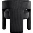 Meridian Furniture Riz Black Microsuede Corduroy Accent/Dining Chair
