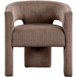 Meridian Furniture Riz Brown Microsuede Corduroy Accent/Dining Chair