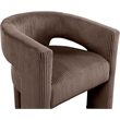 Meridian Furniture Riz Brown Microsuede Corduroy Accent/Dining Chair