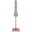 Meridian Furniture Fiji Beige Polyester Patio Umbrella with Base Set