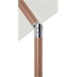 Meridian Furniture Fiji Beige Polyester Patio Umbrella with Base Set