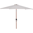 Meridian Furniture Fiji Beige Polyester Patio Umbrella with Base Set