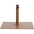 Meridian Furniture Fiji Beige Polyester Patio Umbrella with Base Set