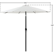 Meridian Furniture Fiji White Polyester Patio Umbrella