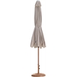 Meridian Furniture Amalfi Beige Polyester Patio Umbrella with Base Set
