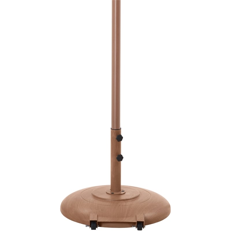 Meridian Furniture Amalfi Beige Polyester Patio Umbrella with Base Set