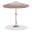 Meridian Furniture Amalfi Beige Polyester Patio Umbrella with Base Set