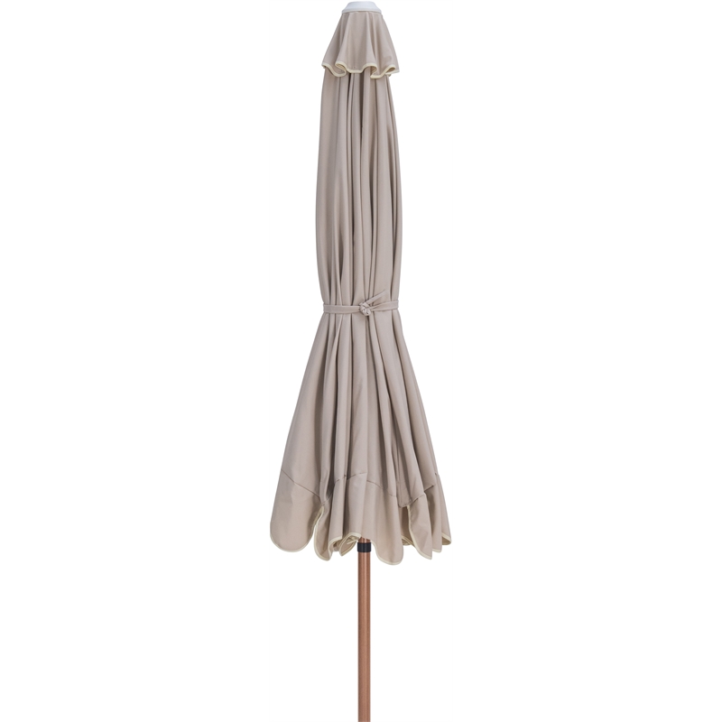 Meridian Furniture Amalfi Beige Polyester Patio Umbrella