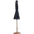 Meridian Furniture Amalfi Black Polyester Patio Umbrella with Base Set