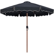 Meridian Furniture Amalfi Black Polyester Patio Umbrella with Base Set