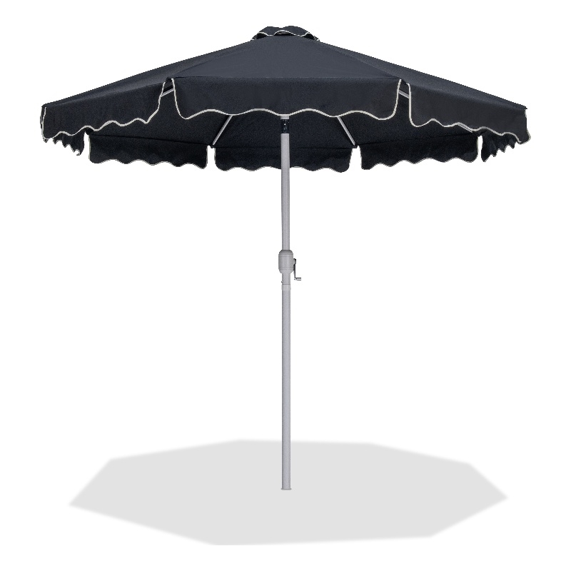 Meridian Furniture Amalfi Black Polyester Patio Umbrella