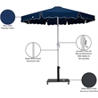 Meridian Furniture Amalfi Navy Polyester Patio Umbrella with Base Set
