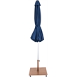 Meridian Furniture Amalfi Navy Polyester Patio Umbrella with Base Set