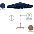 Meridian Furniture Amalfi Navy Polyester Patio Umbrella with Base Set