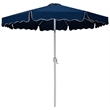 Meridian Furniture Amalfi Navy Polyester Patio Umbrella with Base Set