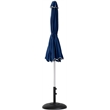 Meridian Furniture Amalfi Navy Polyester Patio Umbrella with Base Set