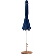 Meridian Furniture Amalfi Navy Polyester Patio Umbrella with Base Set